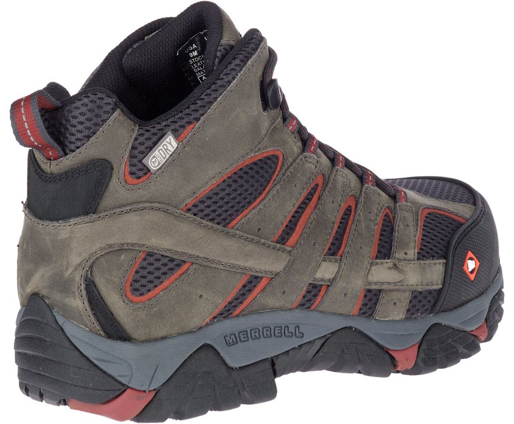 Merrell Boots Brown - Moab Vertex Mid Waterproof Comp Toe - Mens 41LMYFSIT